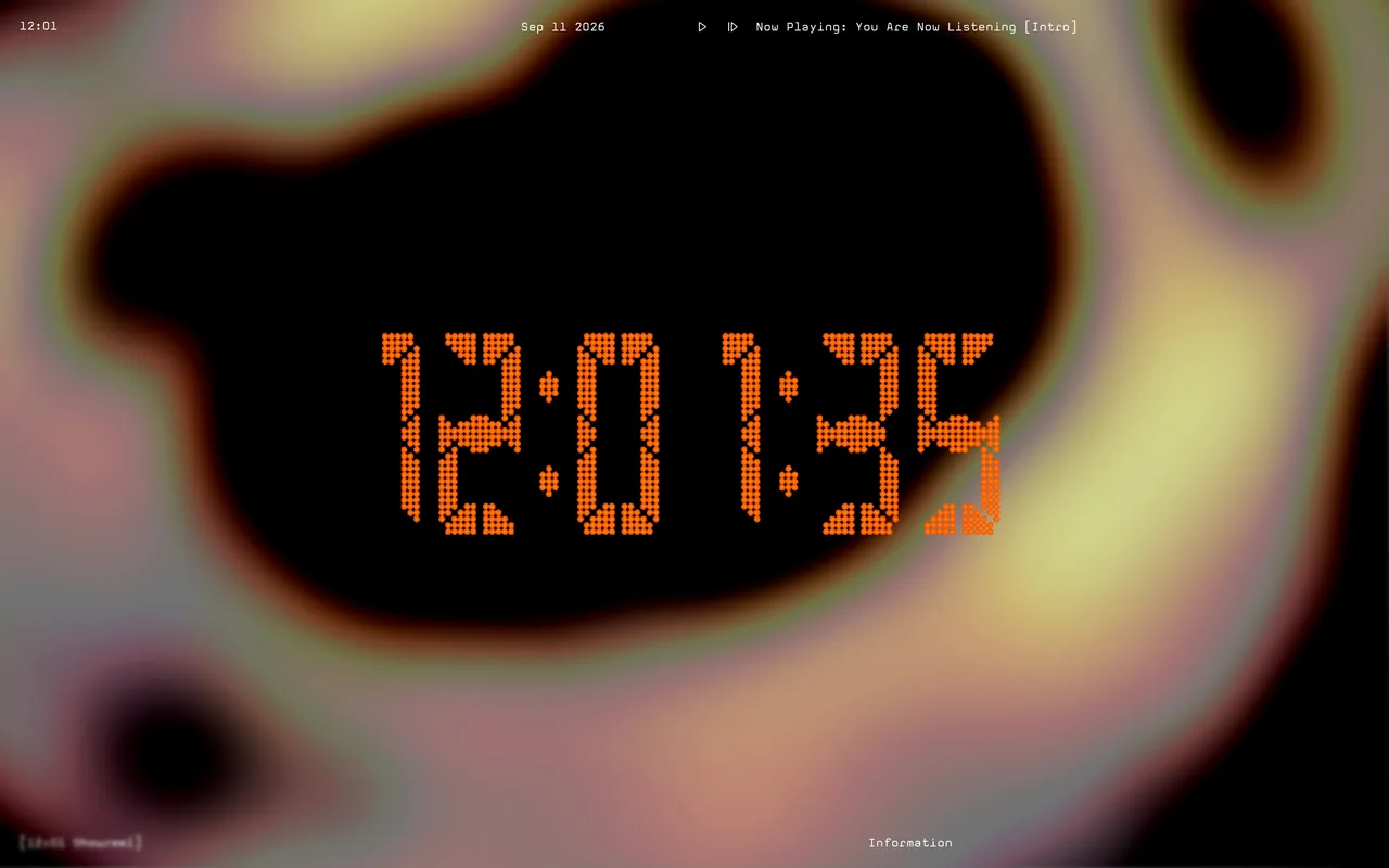Screenshot of the 12:01 website (1201.am)