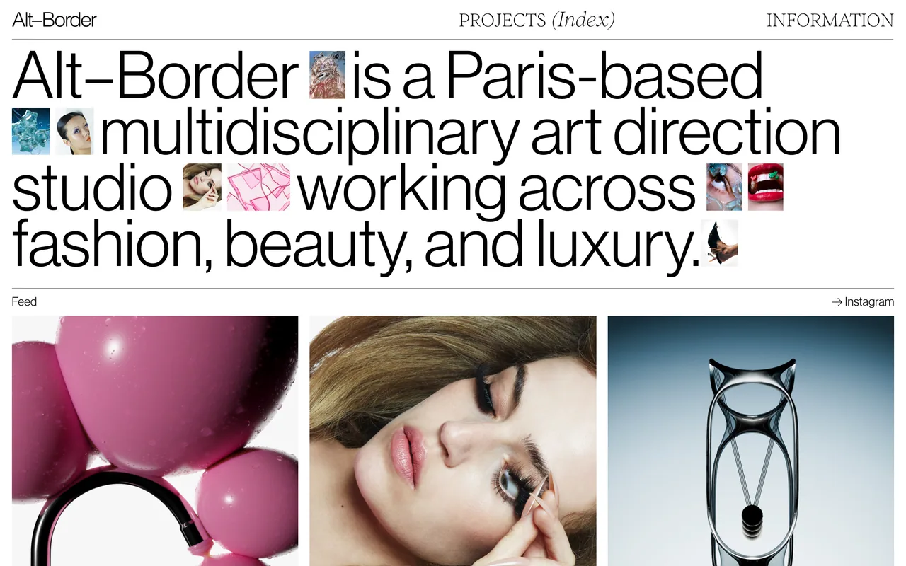 Screenshot of the Alt-Border website (alt-border.com)