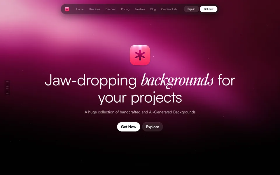 Screenshot of the Backgrounds Supply website (backgrounds.supply)
