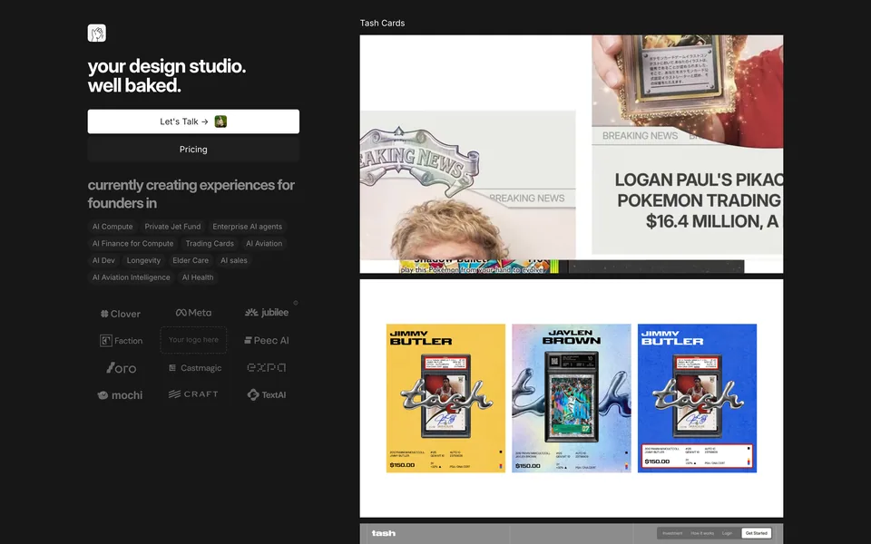 Screenshot of Baked Design