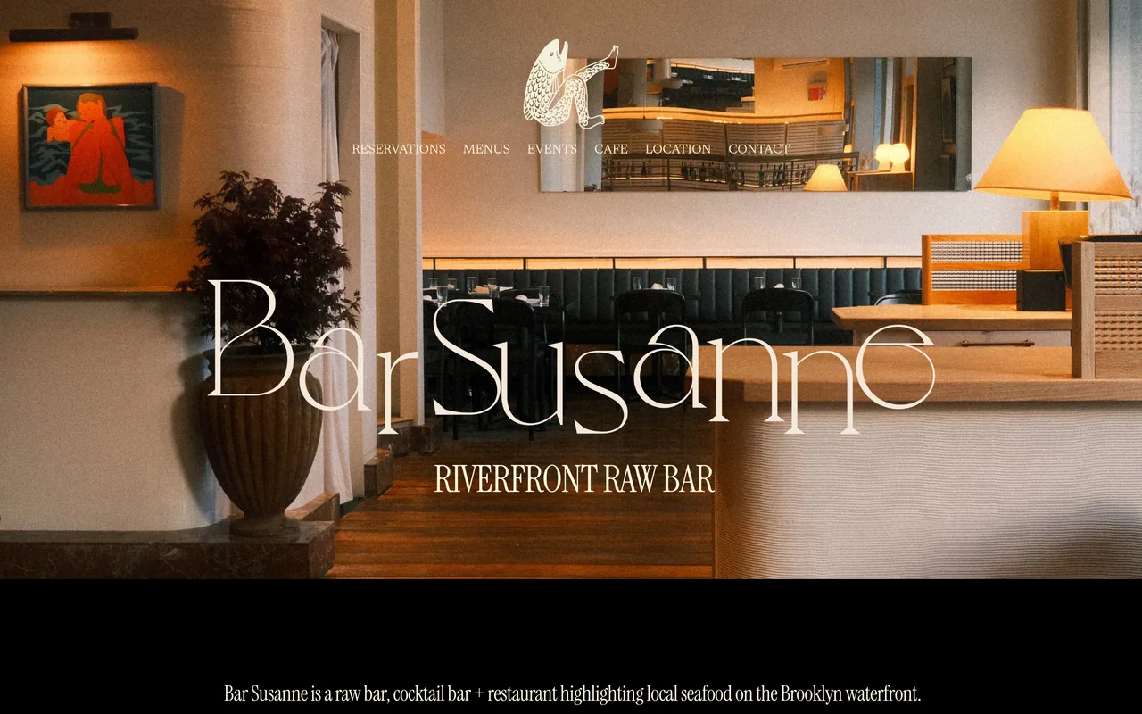 Screenshot of the Bar Susanne website (barsusanne.com)