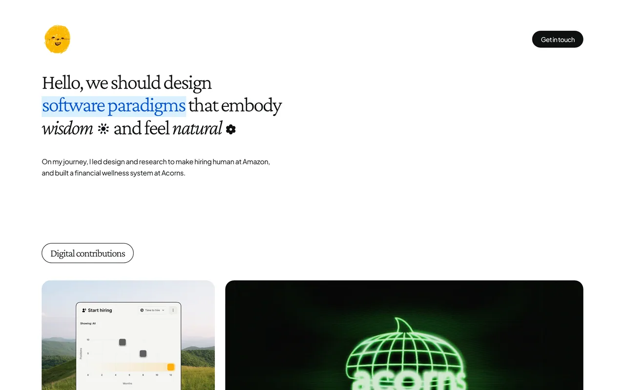 Screenshot of the Bradley Ziffer website (bradleyziffer.com)