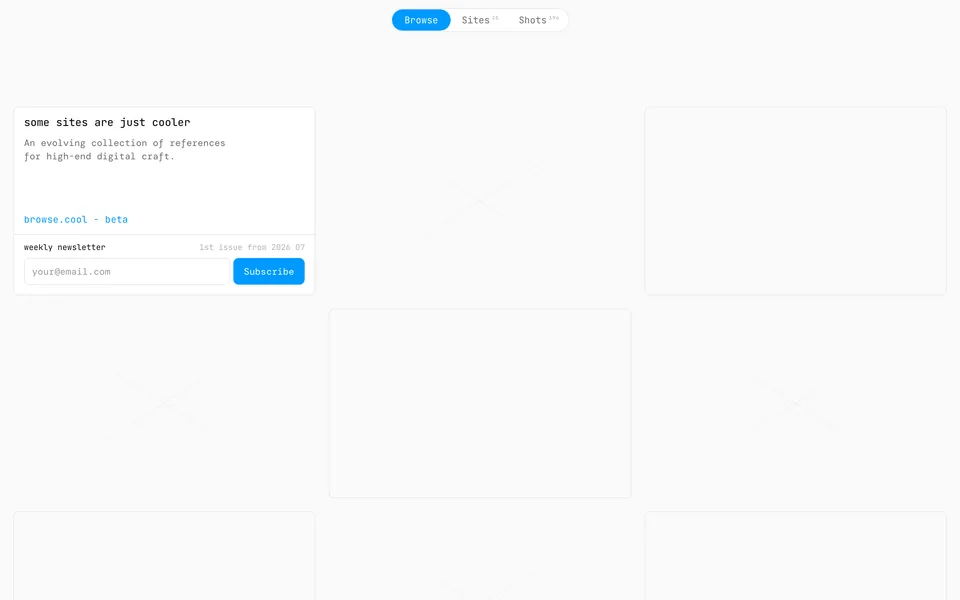 Screenshot of the Browse.cool website (browse.cool)