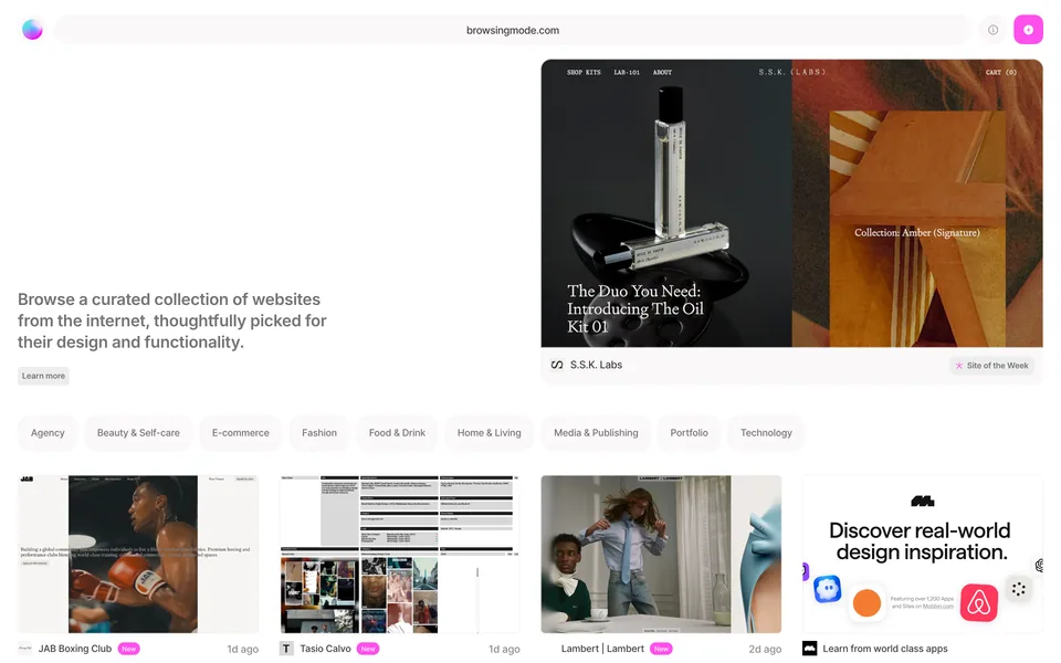 Screenshot of Browsing Mode