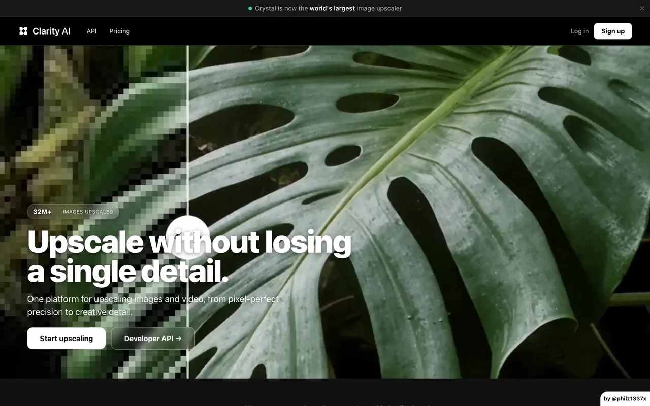 Screenshot of the Clarity AI website (clarityai.co)