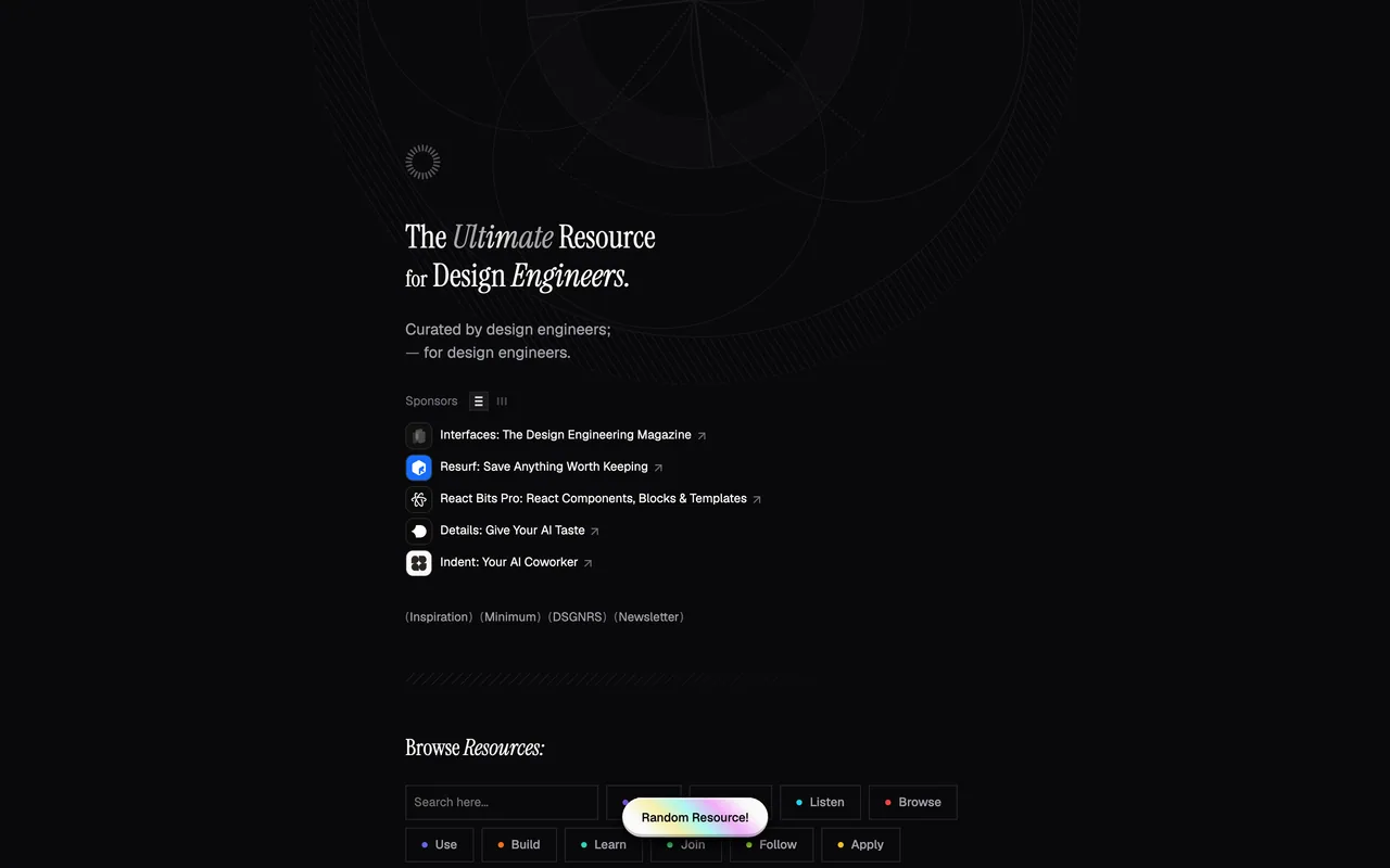 Screenshot of the DesEngs website (desengs.com)