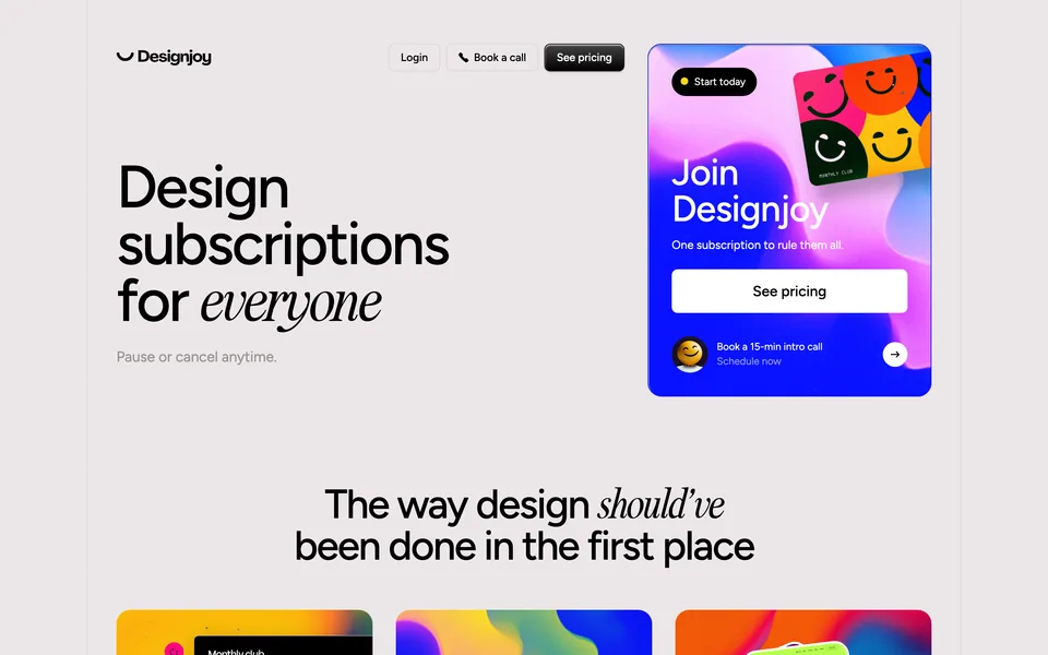 Screenshot of Designjoy