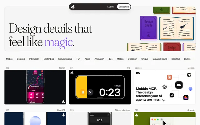 Screenshot of the Design Spells website (designspells.com)