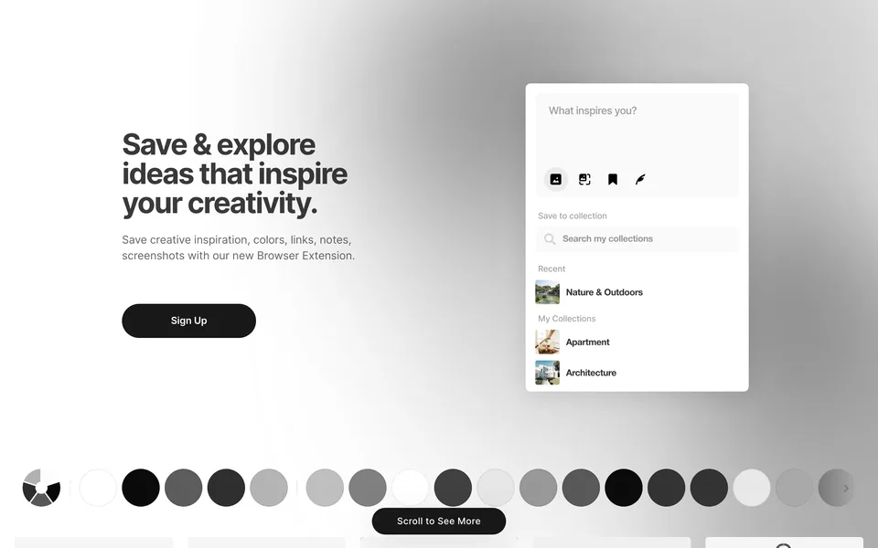 Screenshot of the Designspiration website (designspiration.com)