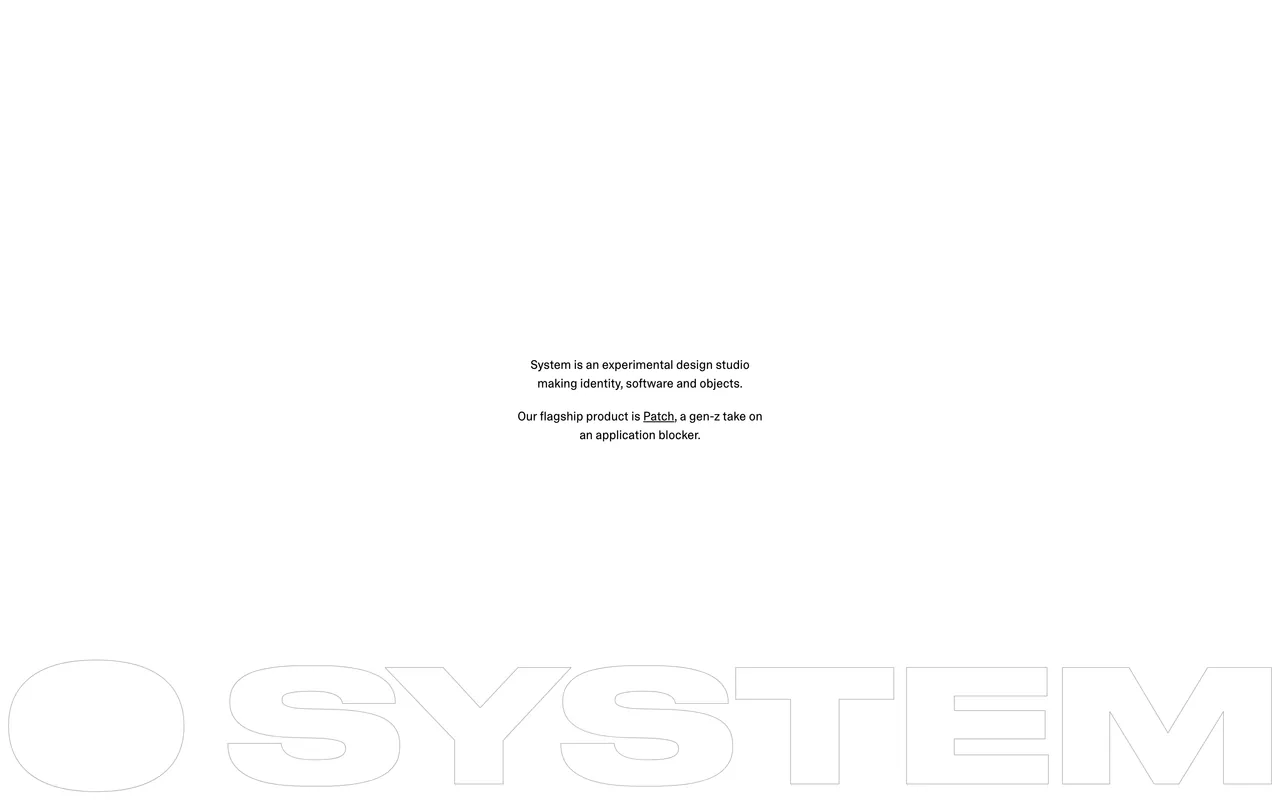 Screenshot of the System website (endless.design)