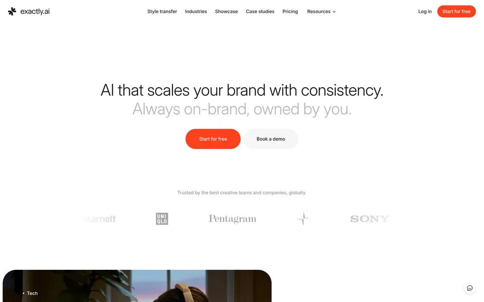 Screenshot of Exactly AI