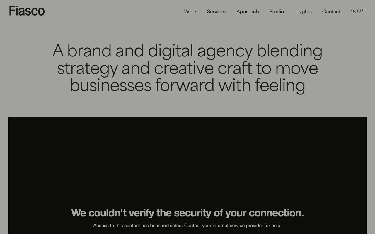 Screenshot of the Fiasco website (fiasco.design)