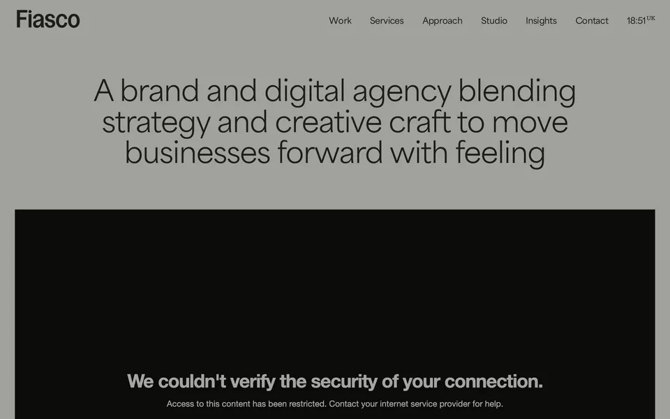Screenshot of the Fiasco website (fiasco.design)