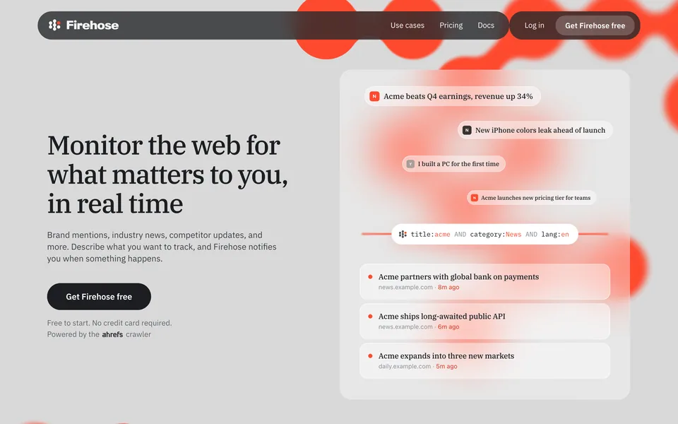 Screenshot of Firehose