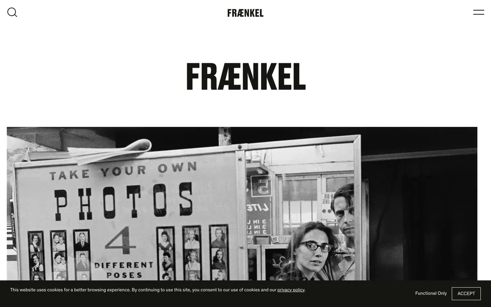 Screenshot of Fraenkel Gallery