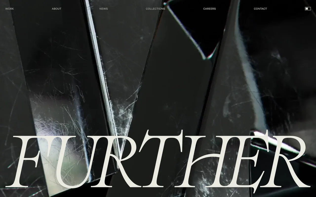 Screenshot of the Further website (further.group)