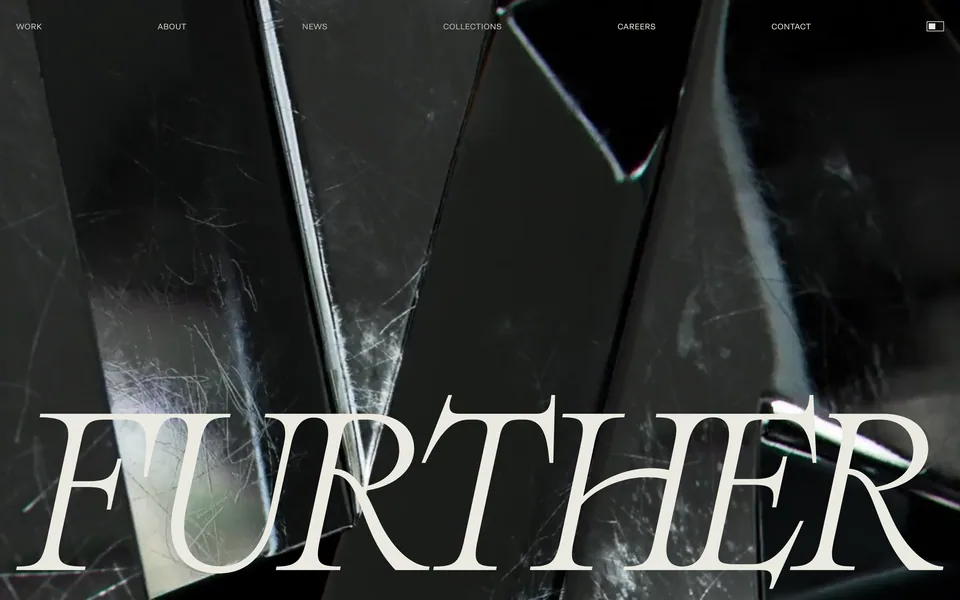 Screenshot of the Further website (further.group)
