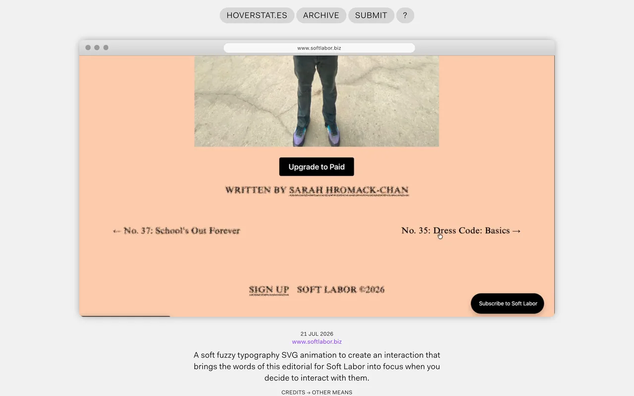 Screenshot of the Hover States website (hoverstat.es)