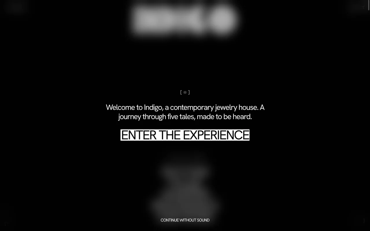 Screenshot of the Indigo website (indigo-laboratory.it)