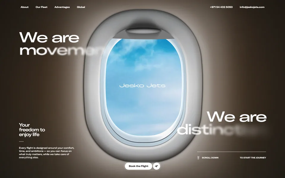 Screenshot of the Jesko Jets website (jeskojets.com)