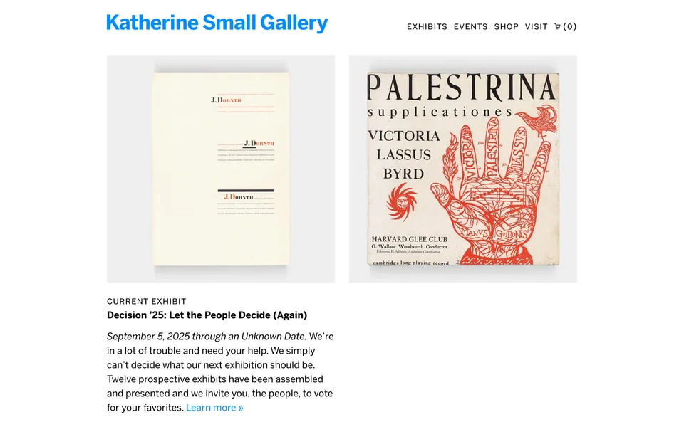 Screenshot of Katherine Small Gallery