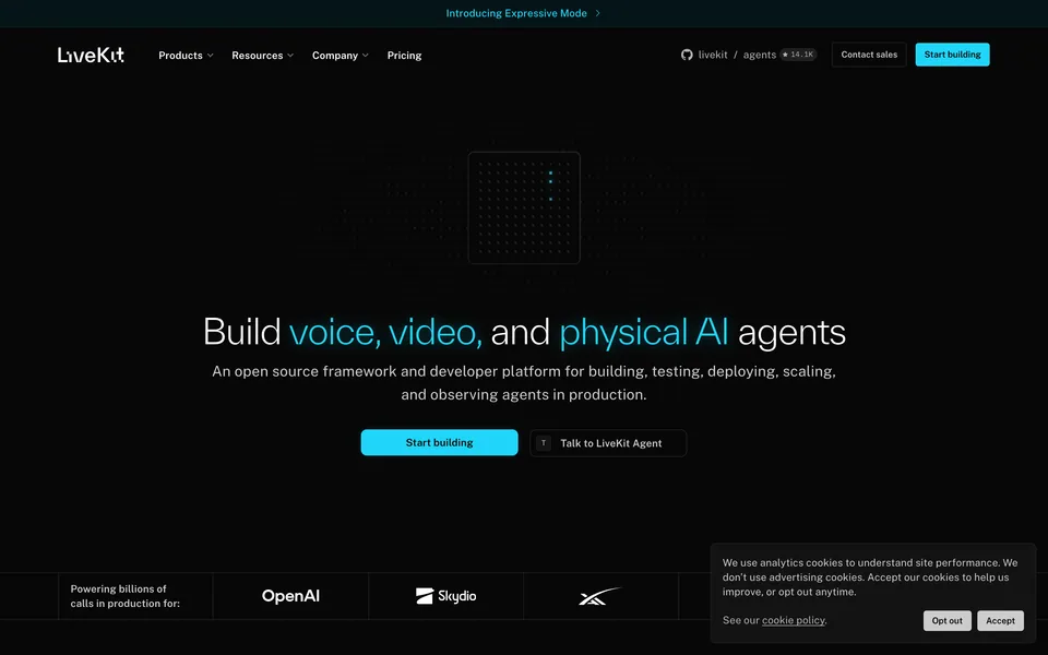 Screenshot of LiveKit