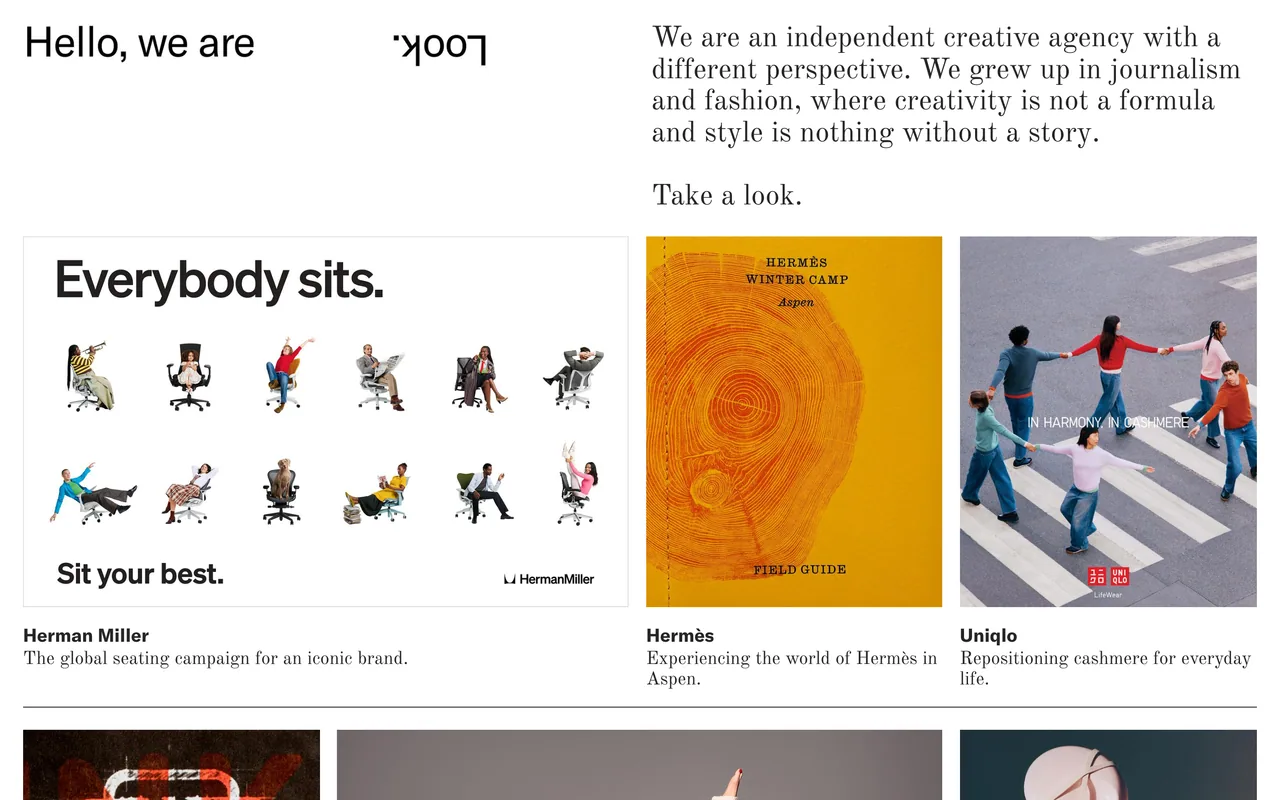 Screenshot of the Look website (look.inc)