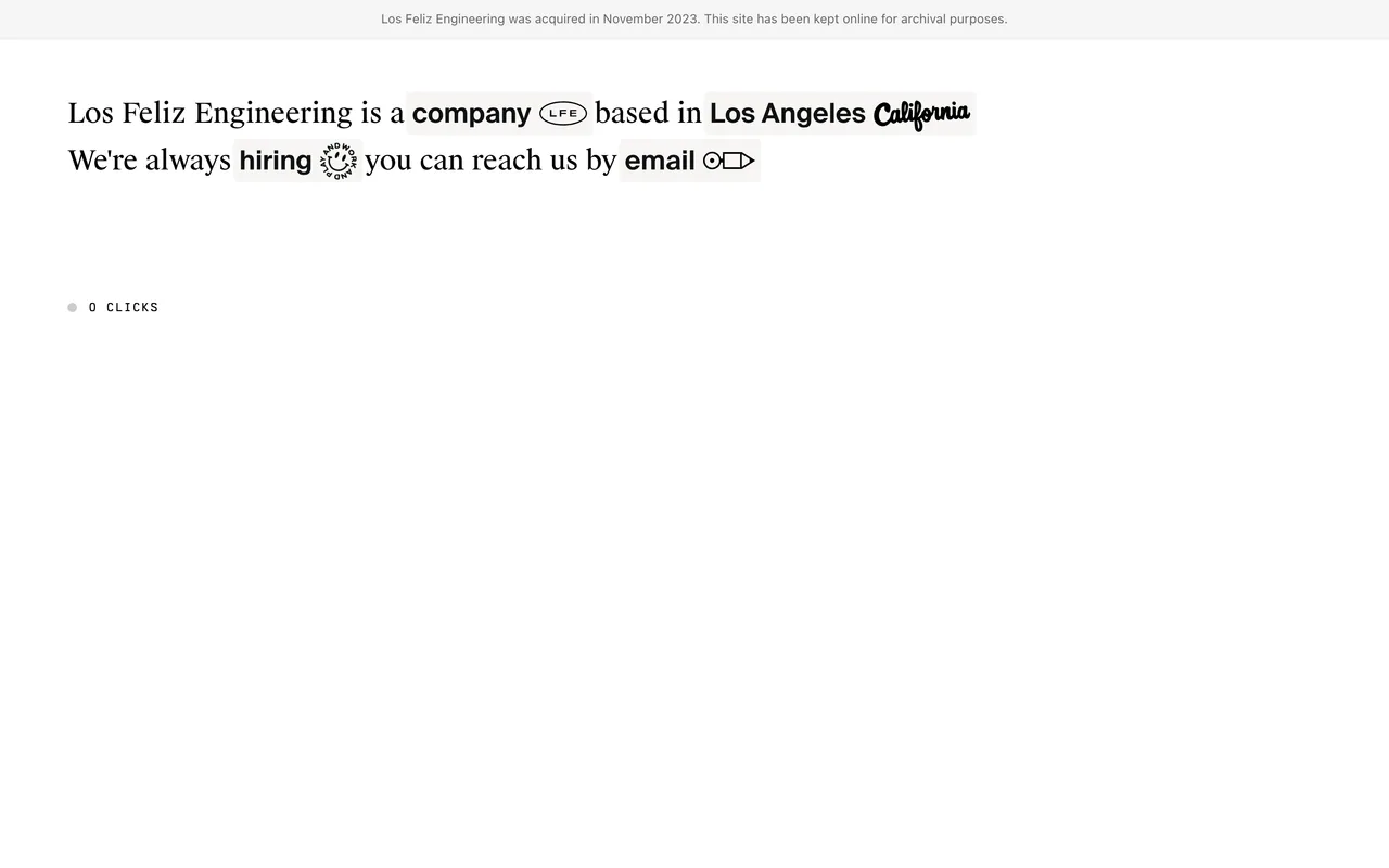 Screenshot of the Los Feliz Engineering website (lfe.org)
