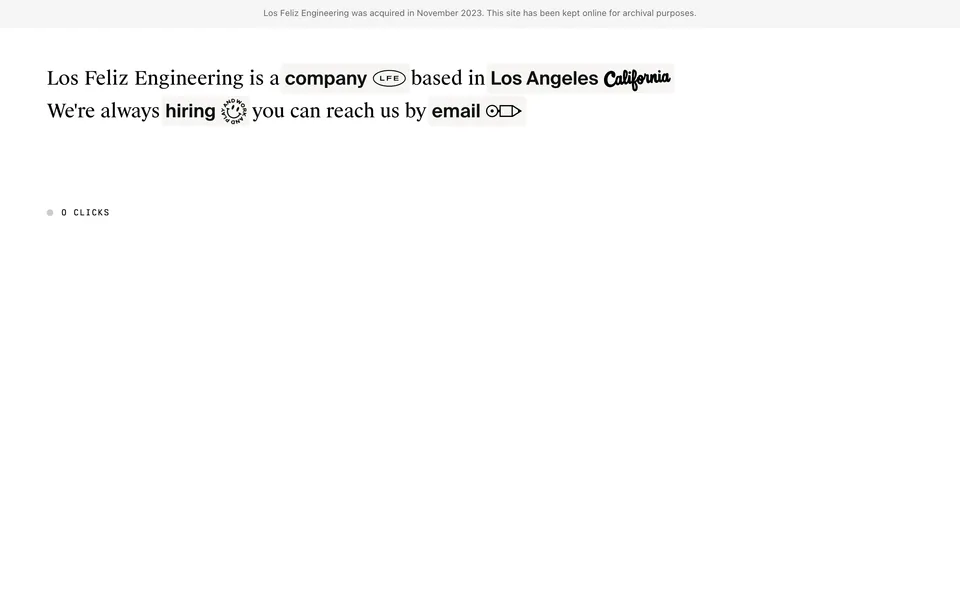 Screenshot of the Los Feliz Engineering website (lfe.org)
