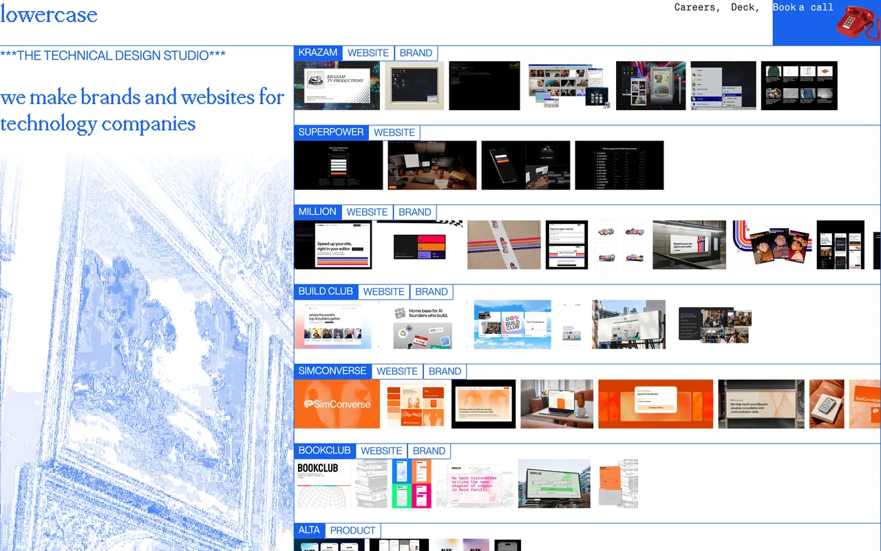Screenshot of the Lowercase website (lowercase.club)