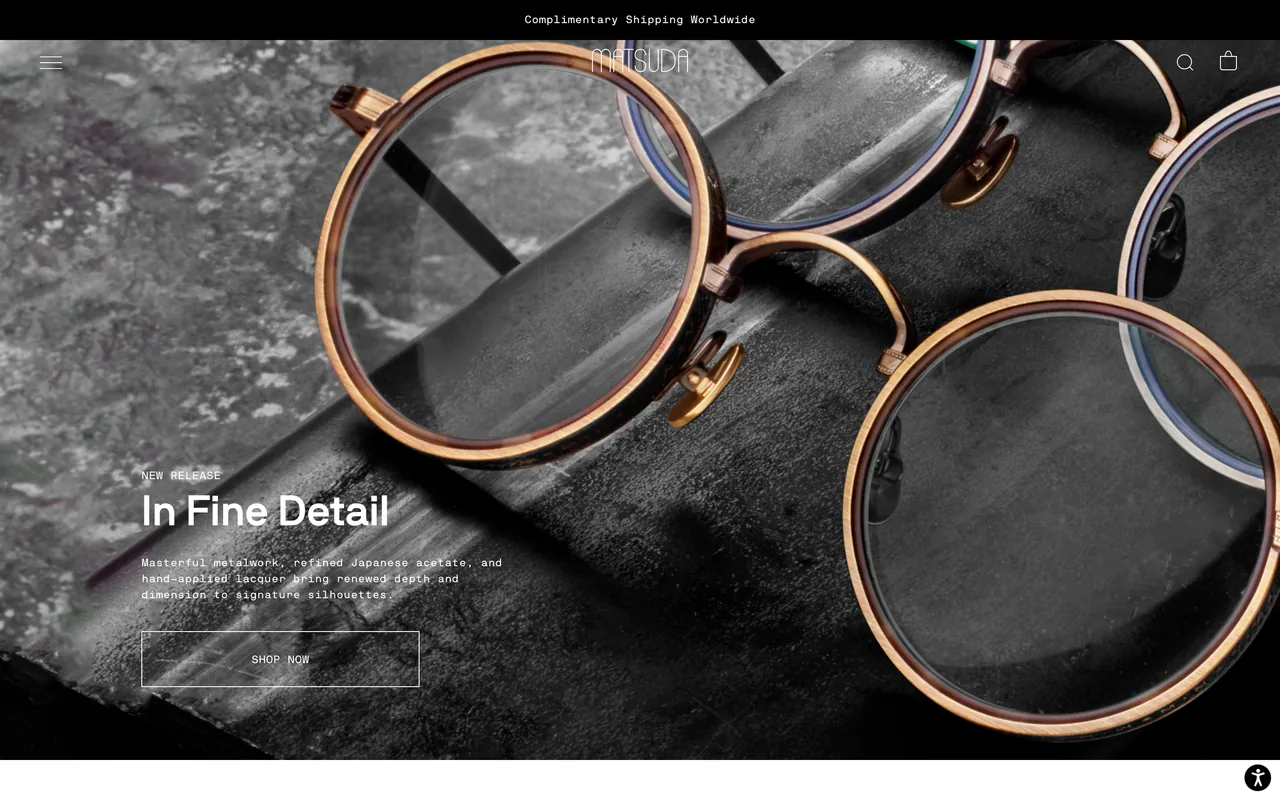 Screenshot of the Matsuda website (matsuda.com)