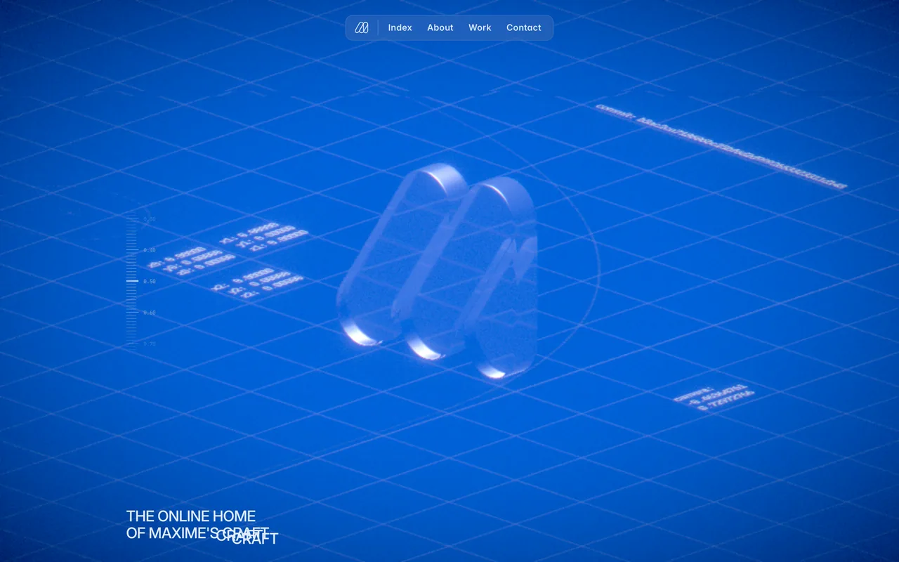 Screenshot of the Maxime Heckel website (maximeheckel.com)