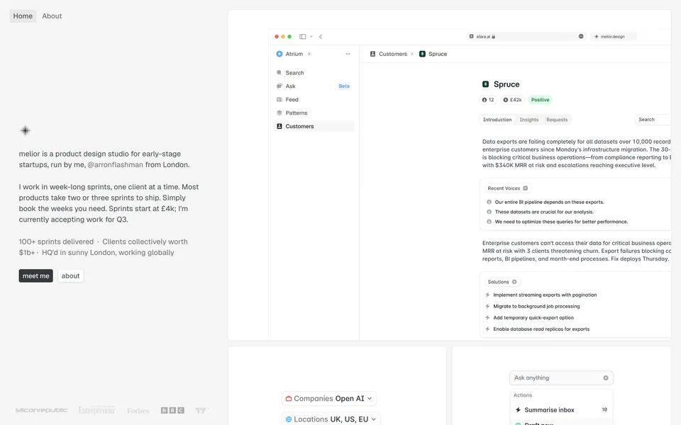 Screenshot of Melior