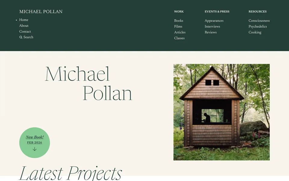 Screenshot of Michael Pollan