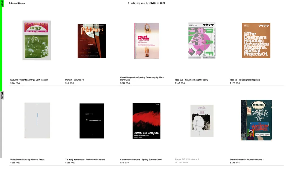 Screenshot of Offbrand Library