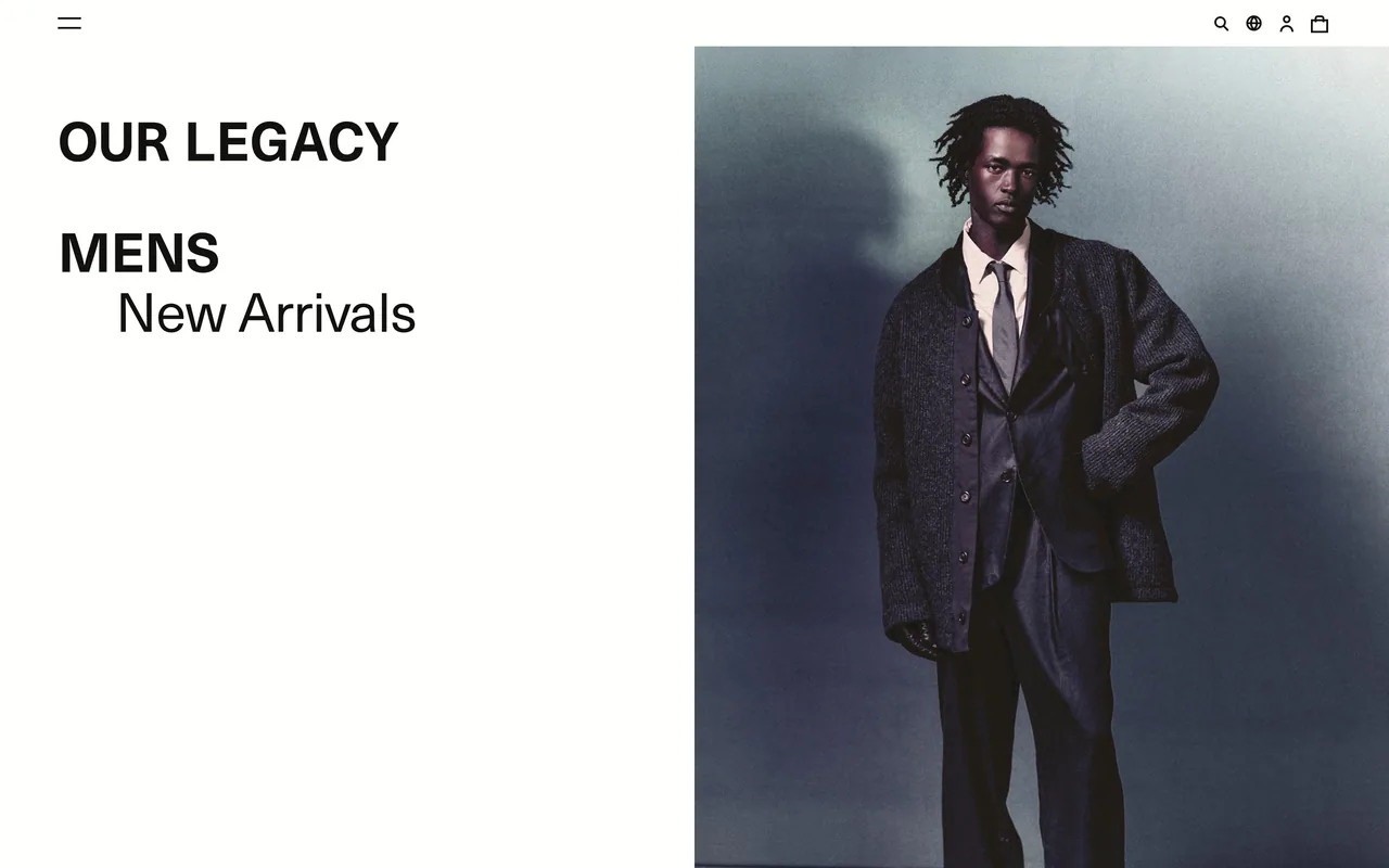 Screenshot of the Our Legacy website (ourlegacy.com)