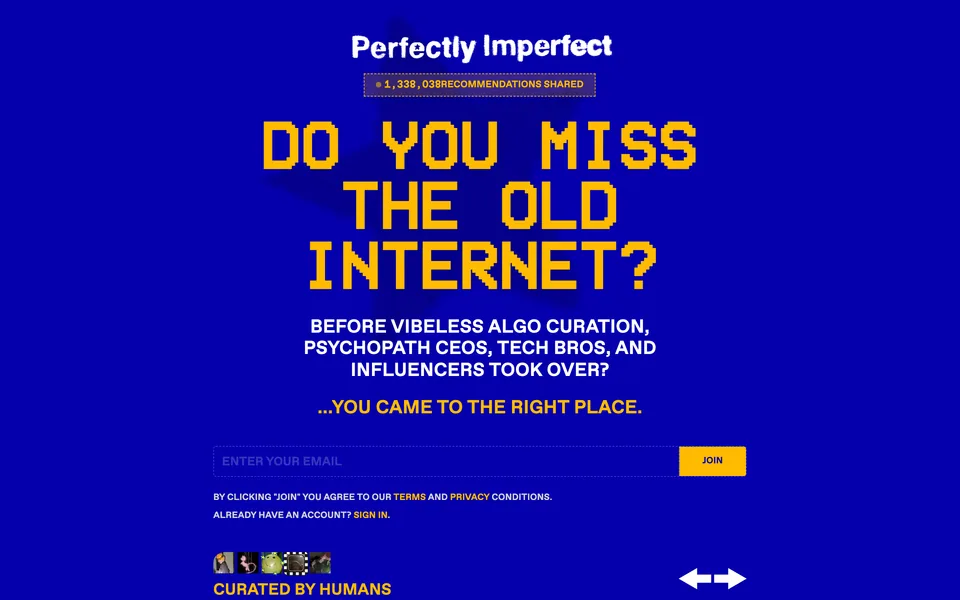 Screenshot of Perfectly Imperfect