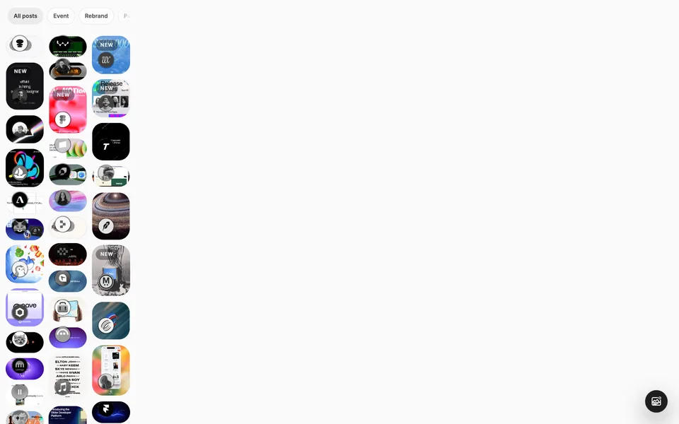 Screenshot of the posts.design website (posts.design)