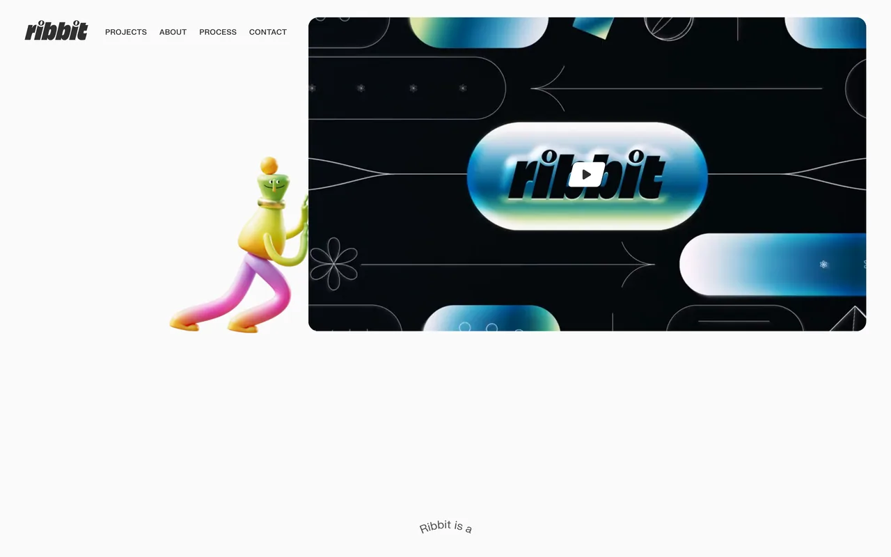 Screenshot of the Ribbit website (ribbit.dk)