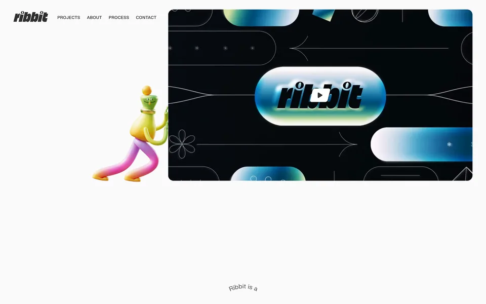 Screenshot of the Ribbit website (ribbit.dk)