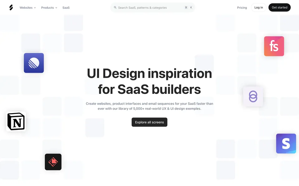 Screenshot of the SaaSFrame website (saasframe.io)
