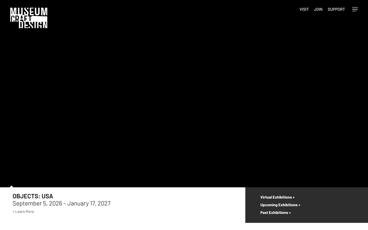 Screenshot of the Museum of Craft and Design website (sfmcd.org)