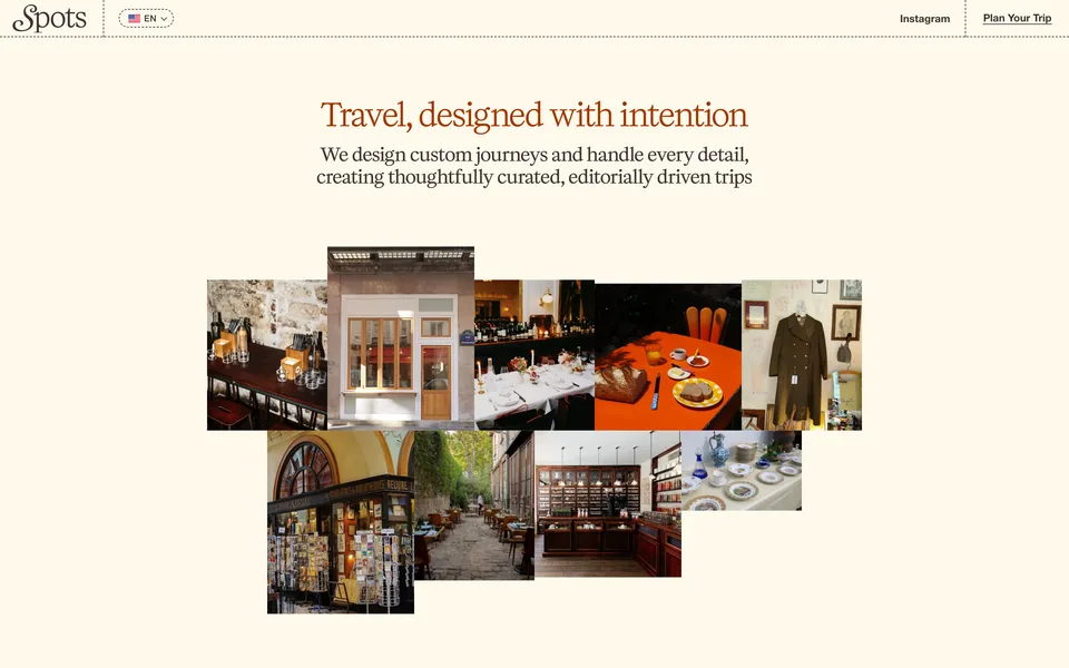 Screenshot of Spots Travel