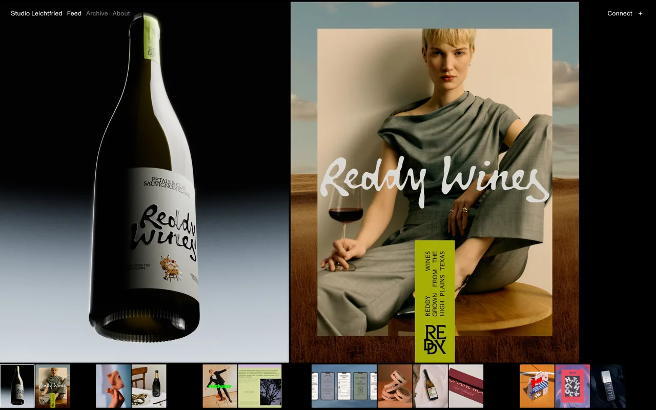 Screenshot of the Studio Leichtfried website (leichtfried.com)