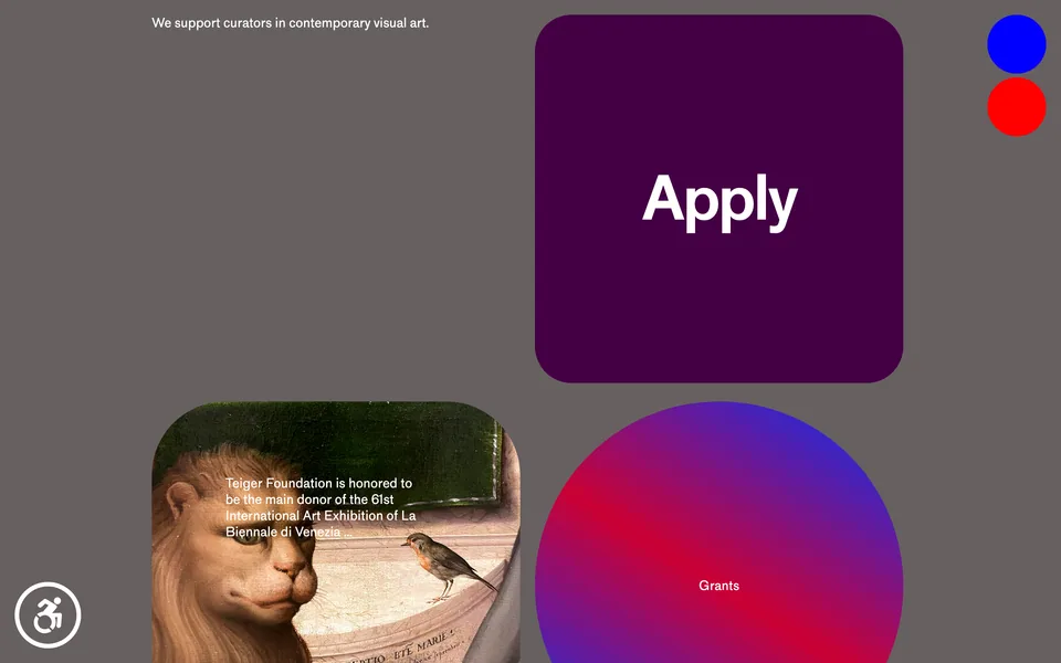 Screenshot of Teiger Foundation