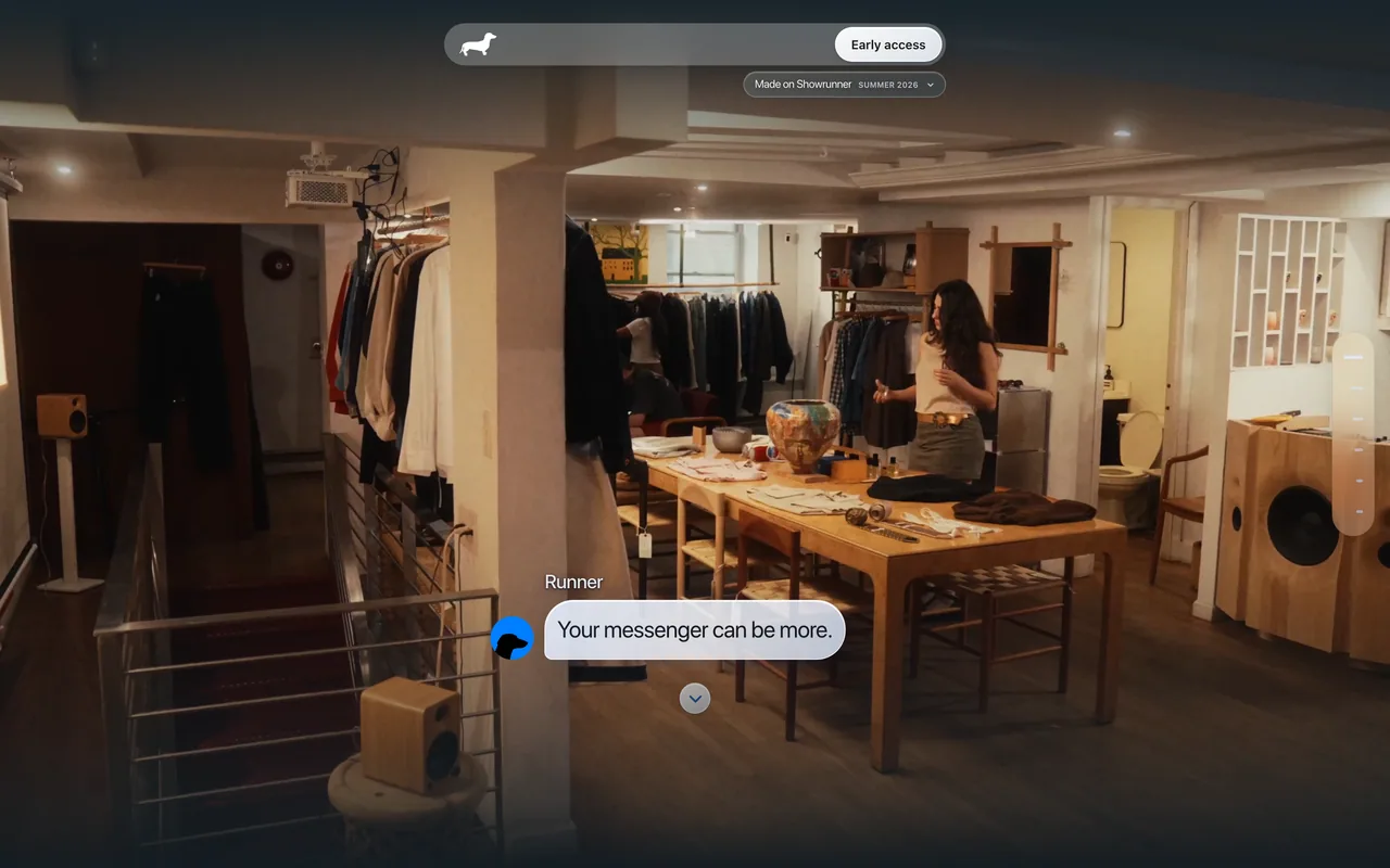 Screenshot of the Typo* website (showrunner.nyc)