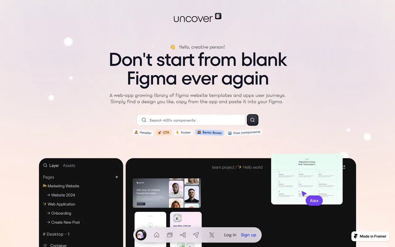 Screenshot of the uncoverLAB website (uncoverlab.co)