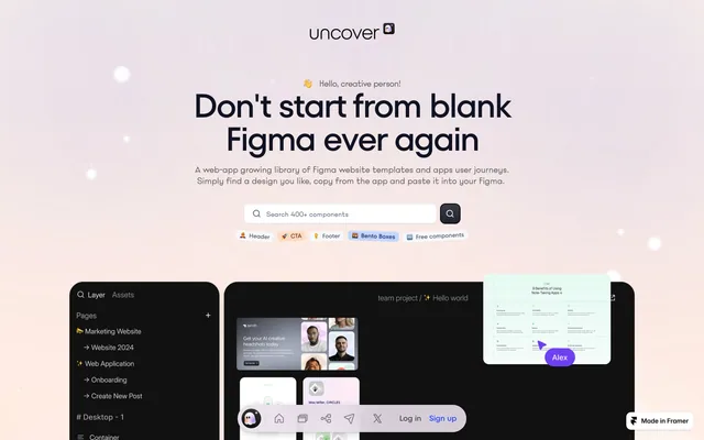 Screenshot of the uncoverLAB website (uncoverlab.co)