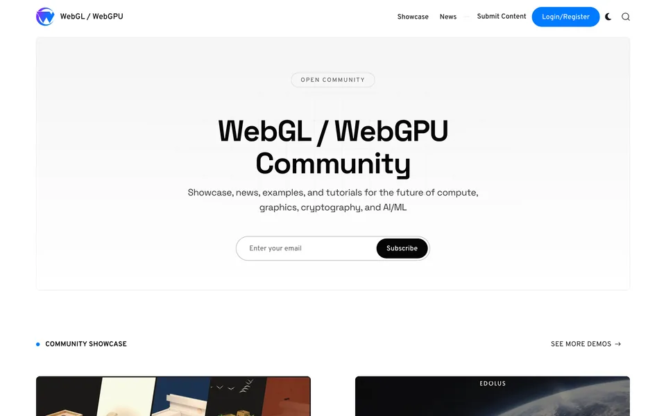 Screenshot of WebGPU.com