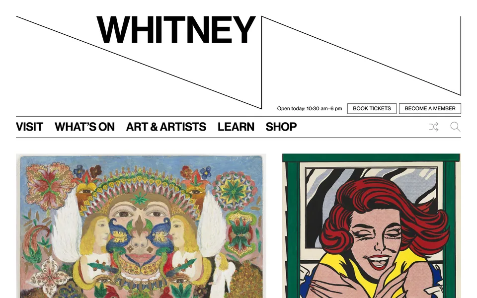 Screenshot of Whitney Museum of American Art